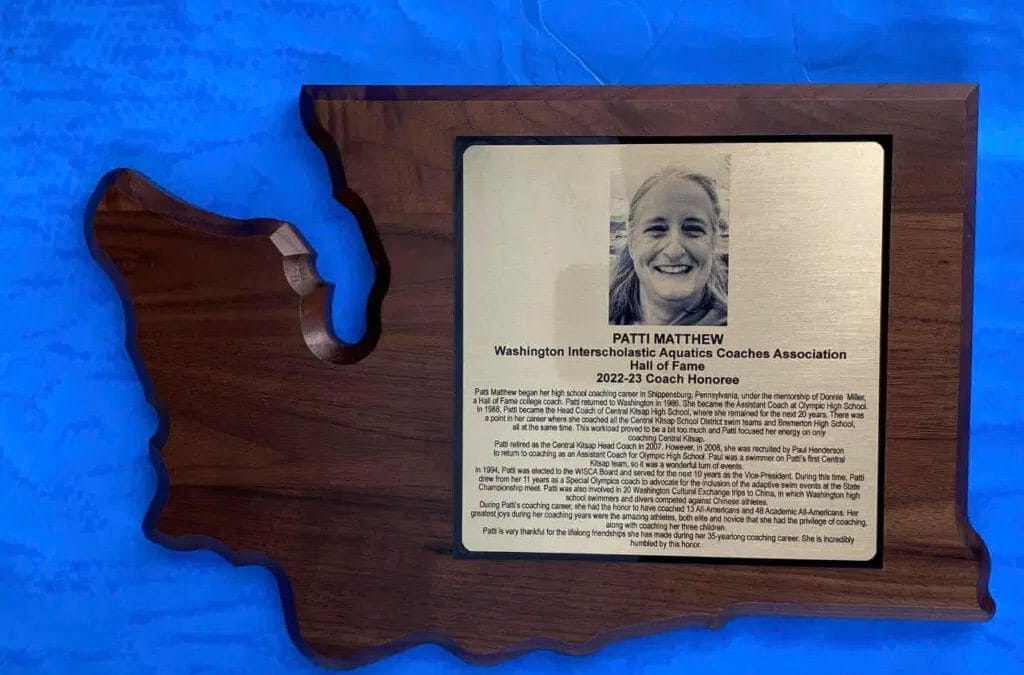 Washington State Swimming Hall of Fame Inductee Patti Matthew