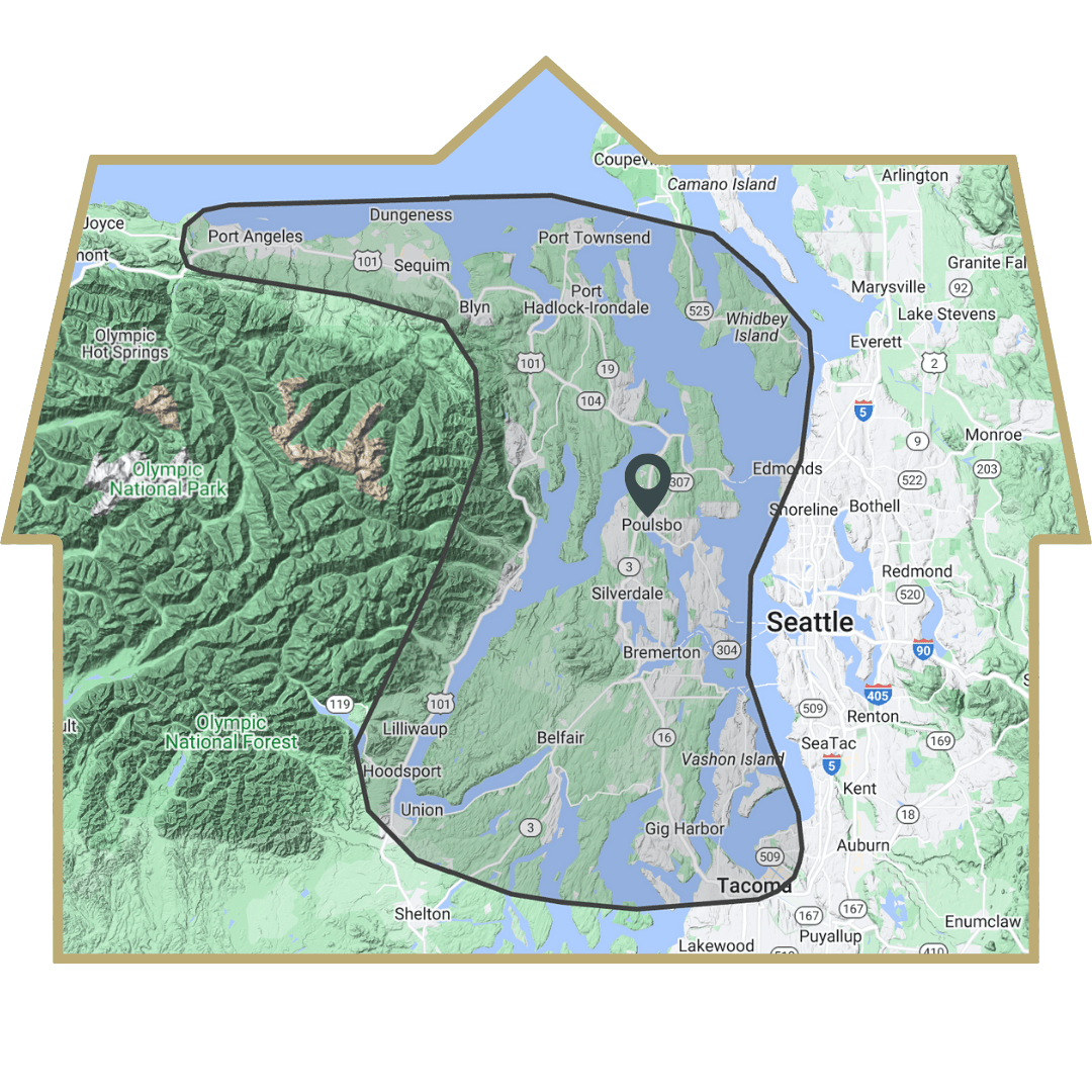 service area map Integrity Roofing & Construction Poulsbo